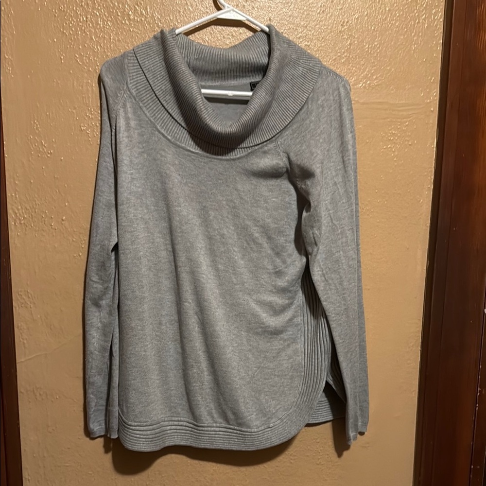 Gray Cowl Neck Women's Sweater